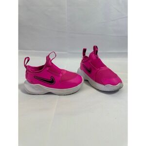 Nike Flex Runner Toddler Slip-On Sneakers Size 7C Pink Black FN1478-602 Girls